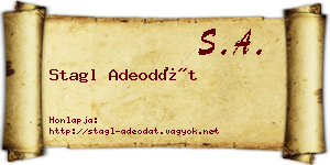 Stagl Adeodát névjegykártya